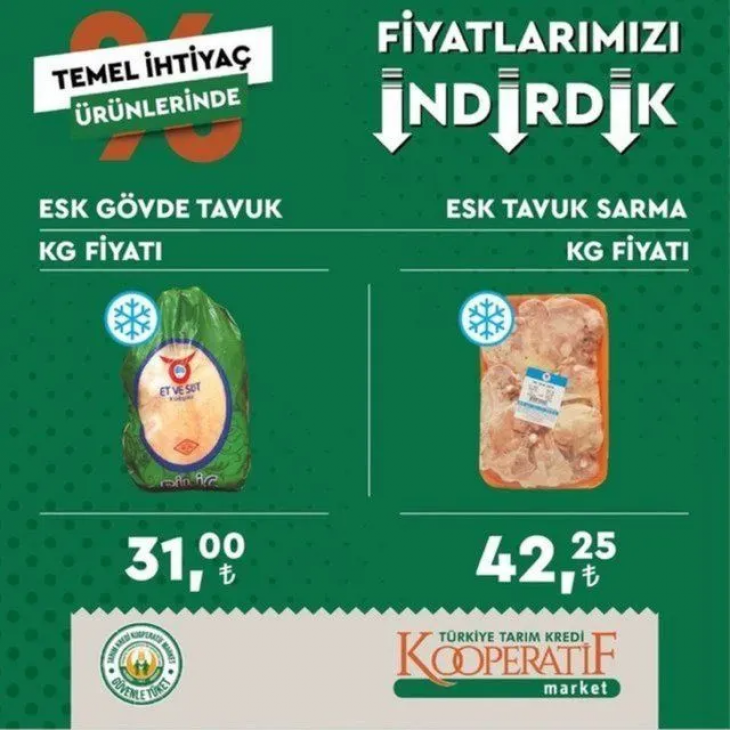 Tarım Kredi Marketlerinin ekim ayı indirimli ürünler listesi belli oldu