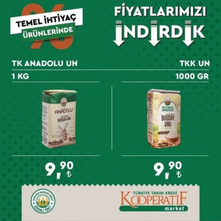 Tarım Kredi Marketlerinin ekim ayı indirimli ürünler listesi belli oldu