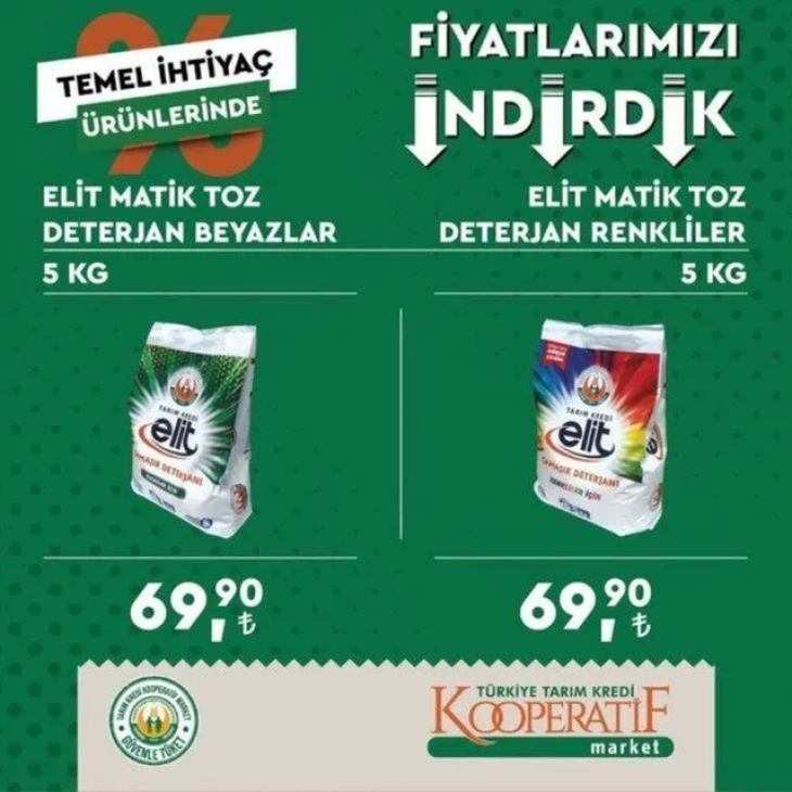 Tarım Kredi Marketlerinin ekim ayı indirimli ürünler listesi belli oldu