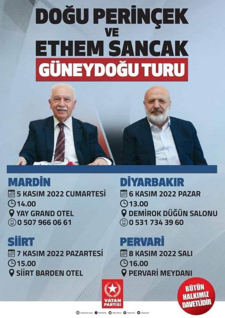 Ethem Sancak ve Doğu Perincek'in Siirt Programı Belli Oldu!