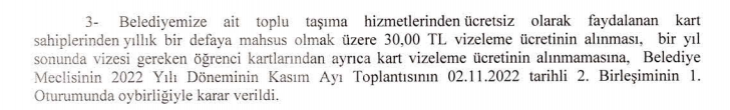 Siirt'te Belediyesi'nden Yeni Karar! Ulaşım Kartlarından 30 TL Vize Ücreti Alınacak