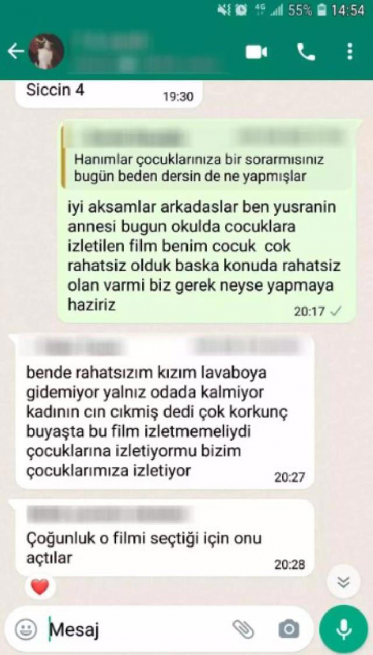 Öğretmenin sınıfta izlettiği film velileri ayağa kaldırdı