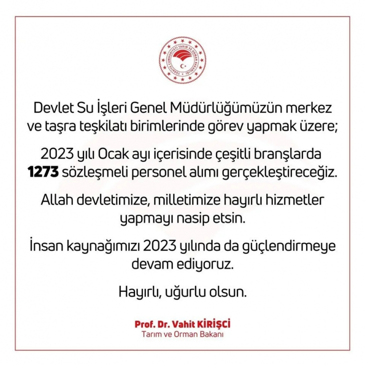 DSİ sözleşmeli personel alımı yapacak: 1273 personel alımı için başvuru ne zaman, şartlar neler?