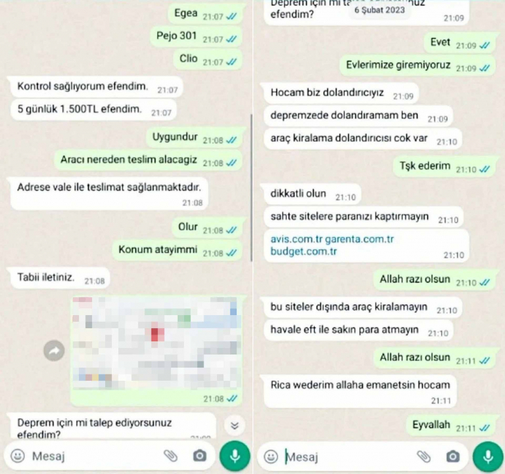 Dolandırıcılar, Depremzedeyle Konuştuklarını Öğrenince İnsafa(!) Geldi: Çok Dolandırıcı Var, Dikkatli Olun