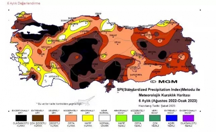 Kuraklık haritası yayınlandı: Siirt'i olağanüstü bir kuraklık mı bekliyor?