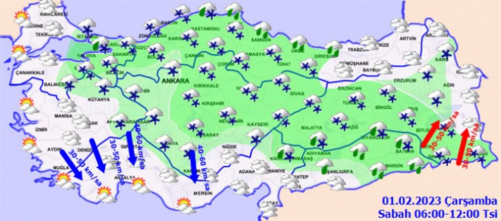 Meteoroloji'den Siirt dahil 16 ile uyarı