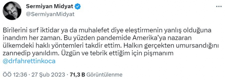 Sermiyan Midyat, Bahçeli'yi engelledi: Akıl sağlığım için