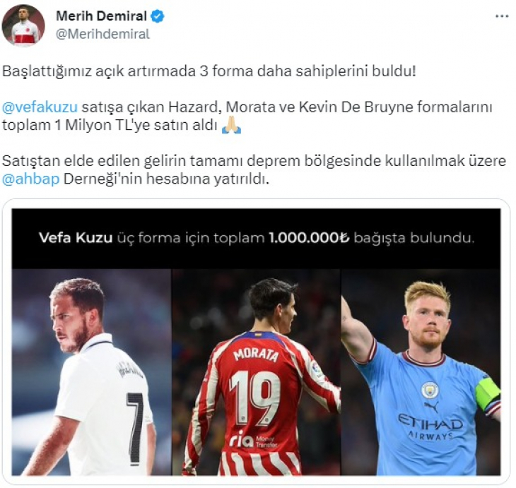 Siirtli İş İnsanı Vefa Kuzu, Merih Demiral'ın Kampanyasına 1 Milyon TL Bağışta Bulundu