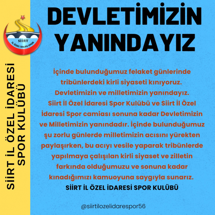 Tribünden yükselen 'Hükümet istifa' sesleri tansiyonu yükseltti! Bir açıklama da Siirt İl Özel İdare Spor'dan geldi