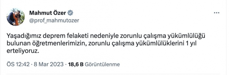 Öğretmenlerin zorunlu çalışma yükümlülükleri 1 yıl ertelendi