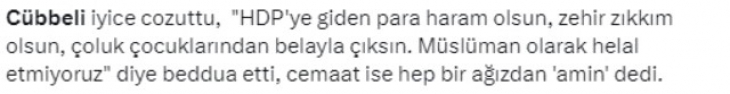 Cübbeli Ahmet Hoca, HDP'ye yönelik bedduası sonrası Twitter'da TT oldu