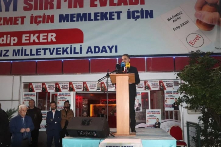 Siirt Bağımsız Milletvekili Adayı Edip Eker Halkla Buluştu