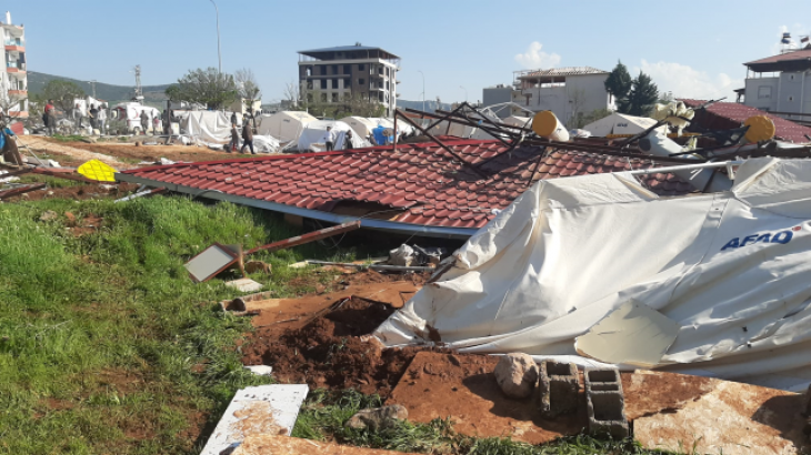 Kahramanmaraş'ta can kaybı ve yaralanmalara neden olan hortumun görüntüleri ortaya çıktı