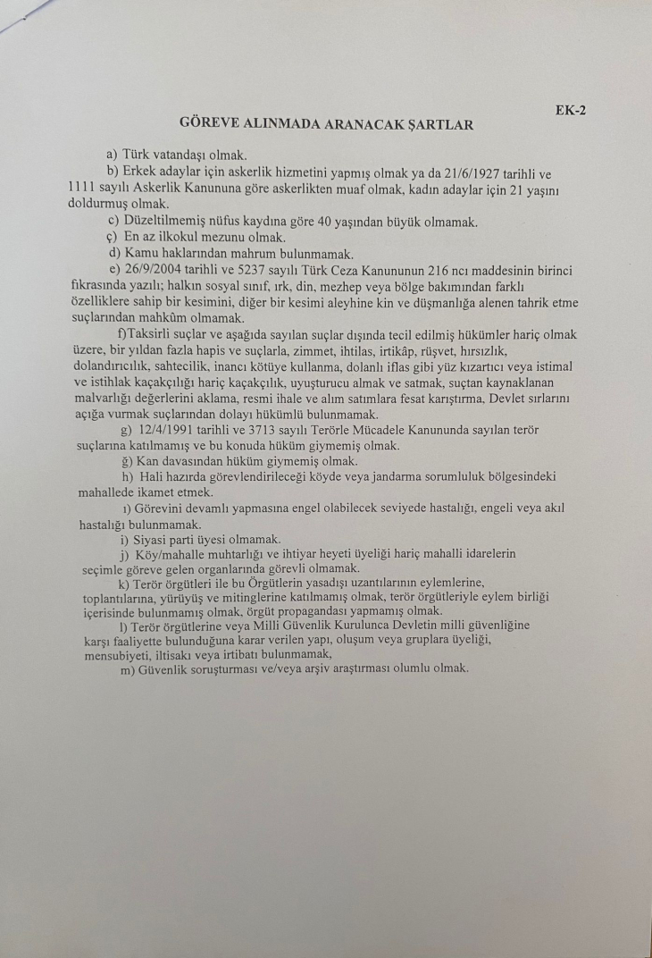 Siirt'te 2 Korucu Alımı Yapılacak! İşte Aranan Şartlar ve Gerekli Belgeler