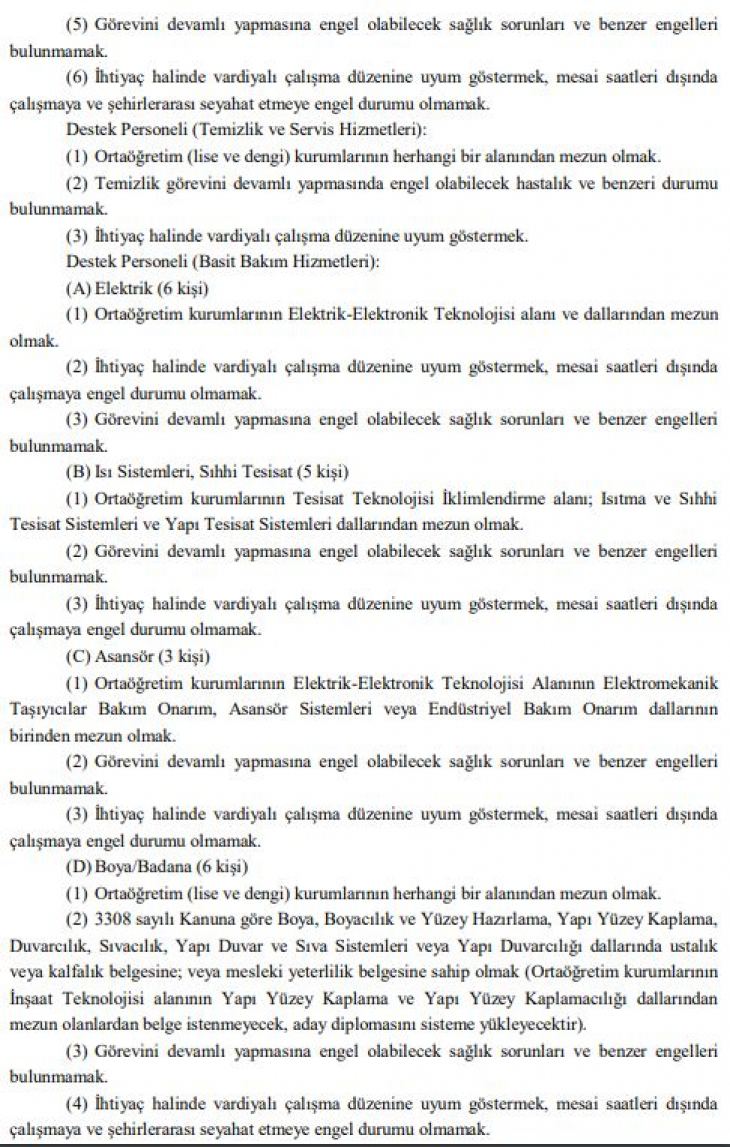 Dışişleri Bakanlığı 50 destek personeli alacak