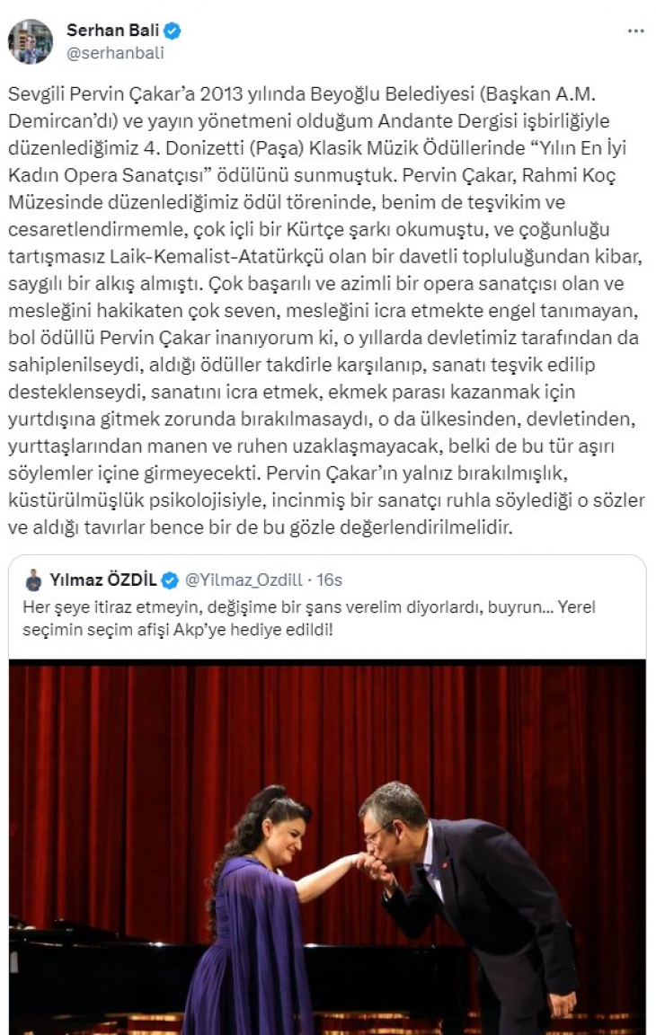 Mehmet Emin Ekmen, Yılmaz Özdil'e Kürt sanatçı için sert çıktı: 'Kürt düşmanlığı, bazıları için hastalık seviyesindedir'