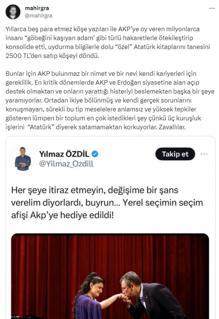 Mehmet Emin Ekmen, Yılmaz Özdil'e Kürt sanatçı için sert çıktı: 'Kürt düşmanlığı, bazıları için hastalık seviyesindedir'