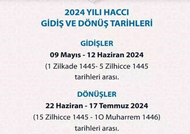 Hac çıkış ve dönüş tarihleri belli oldu: Hacca ne zaman gidilecek?