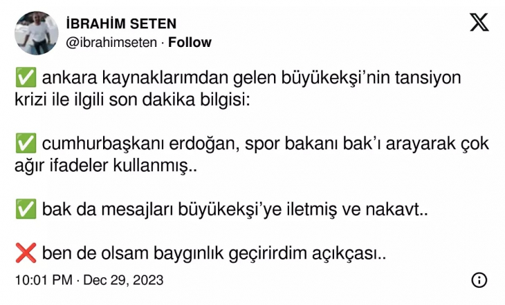 Şok iddia! TFF Başkanı Mehmet Büyükekşi Erdoğan'dan gelen mesajları görünce fenalık geçirdi! Süper Kupa maçı neden Arabistan'da oynanacaktı?