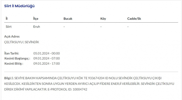 Siirt'te yarın birçok yerde elektrik kesintisi yaşanacak! İşte elektrik kesintisinden etkilenecek mahalleler, ilçeler ve köyler!