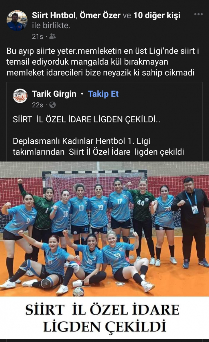 Siirt İl Özel İdare Ligden Çekildi