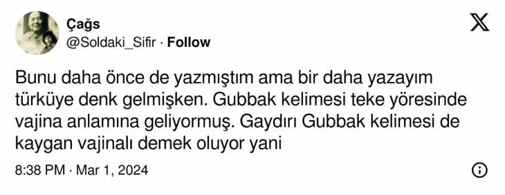 'Gaydırı Gubbak Cemilem' Türküsünün Aşırı Erotik Anlamını Açıklayan Kullanıcı Dumur Etti