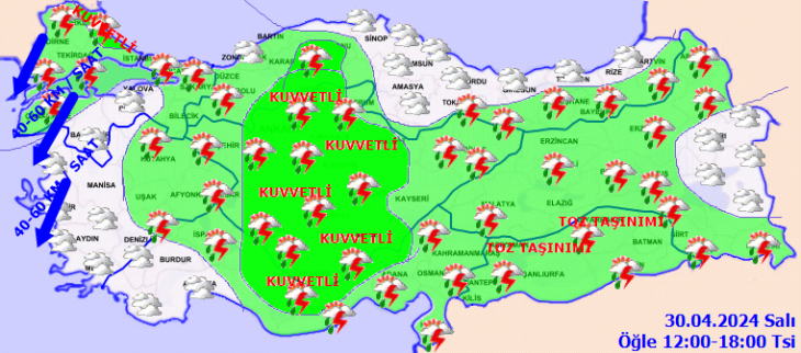 Meteoroloji uyardı: Gök gürültülü sağanak geliyor! Siirt'te de etkili olacak