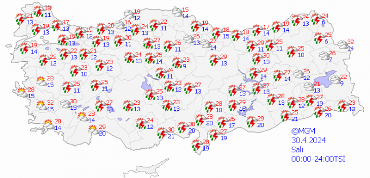 Meteoroloji uyardı: Gök gürültülü sağanak geliyor! Siirt'te de etkili olacak