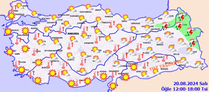 Meteoroloji 7 il için sağanak yağış uyarısı yaptı