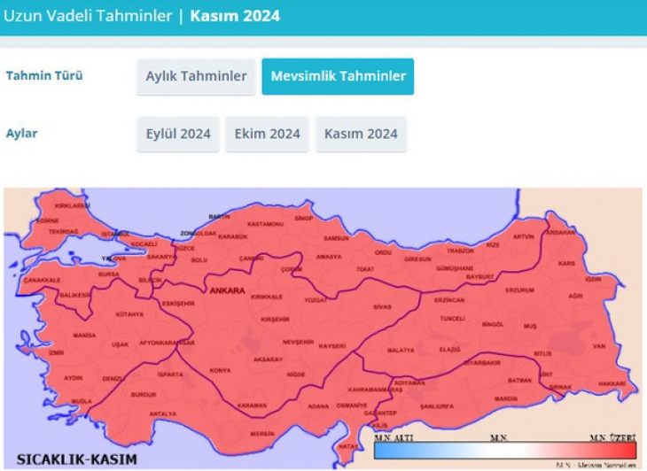 Siirt'te sonbahar nasıl geçecek? Kasım ayında sıcaklar normalin üstünde olacak | Bu haritaya dikkat. Yanacağız...