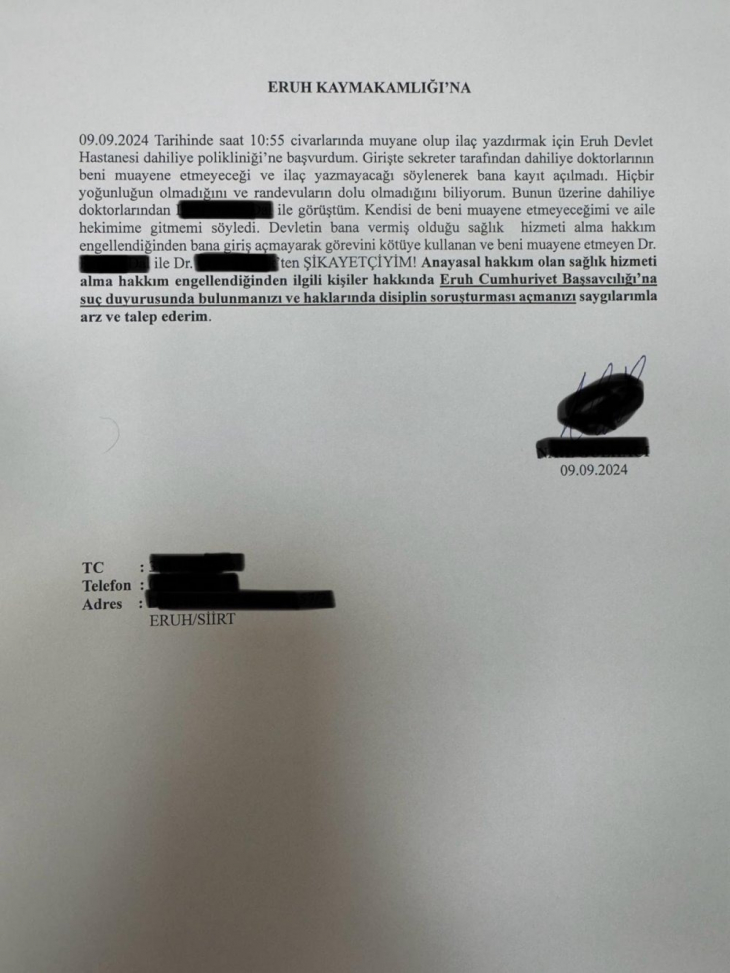 Eruh Devlet Hastanesi'nde Muayene Krizi: Hasta Sağlık Hizmetinden Mahrum Kaldığını İddia Ederek Doktoru Savcılığa Verdi!