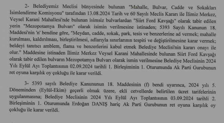 Siirt'te Ford Kavşağı Olarak Bilinen Bulvarın Yeni Adı Mezopotamya Bulvarı Oldu